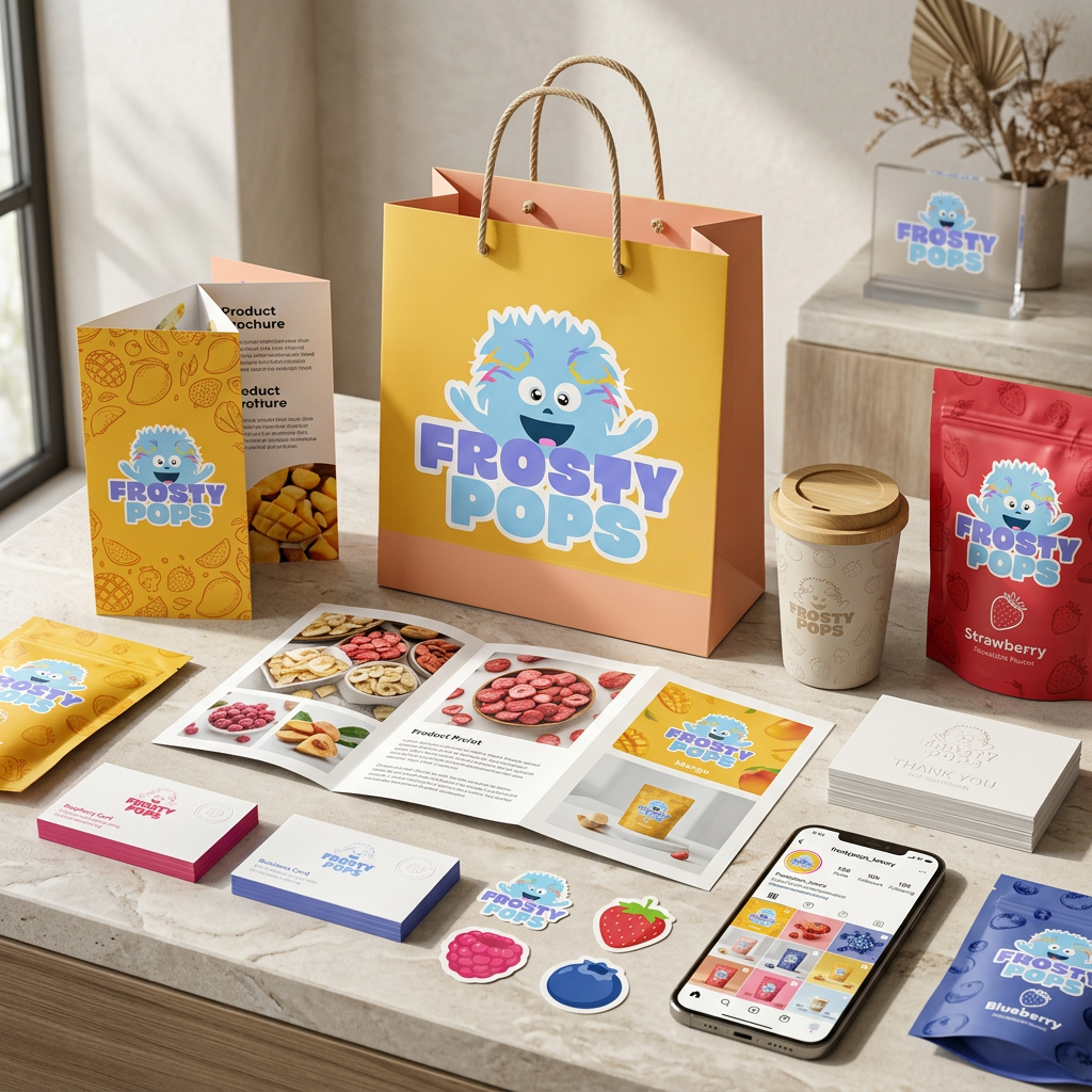 Frosty Pops packaging mockup