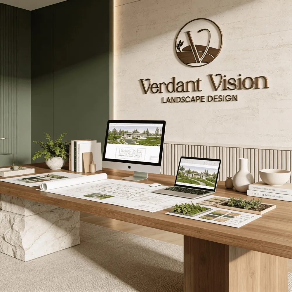 Makieta logo i identyfikacji Verdant Vision