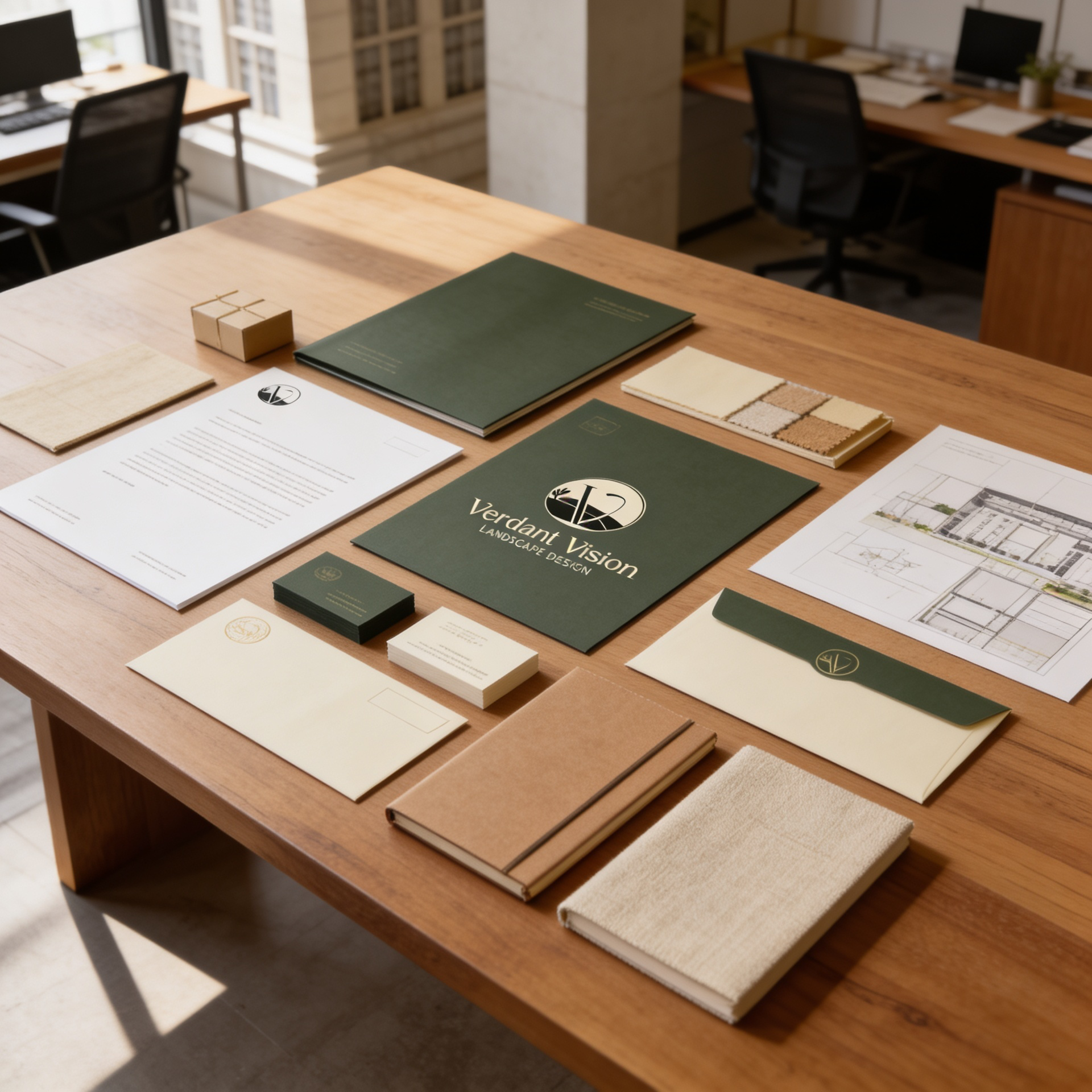 Verdant Vision brand collateral mockup
