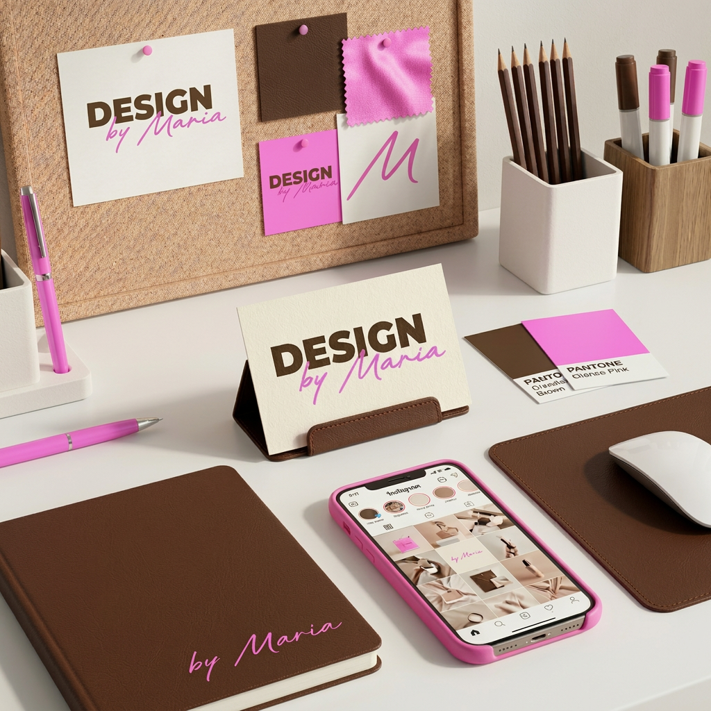 Social media graphics service visual for Design by Maria