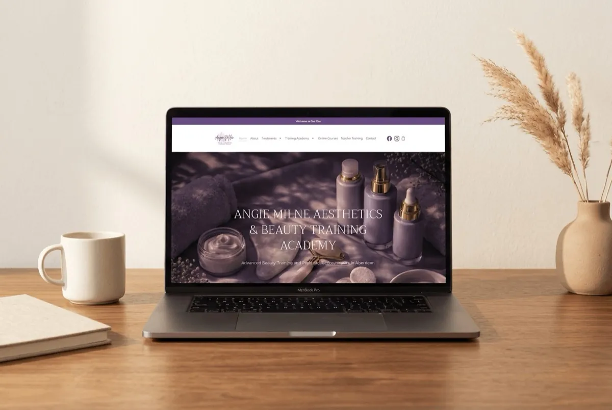 AMS Beauty Academy website design preview